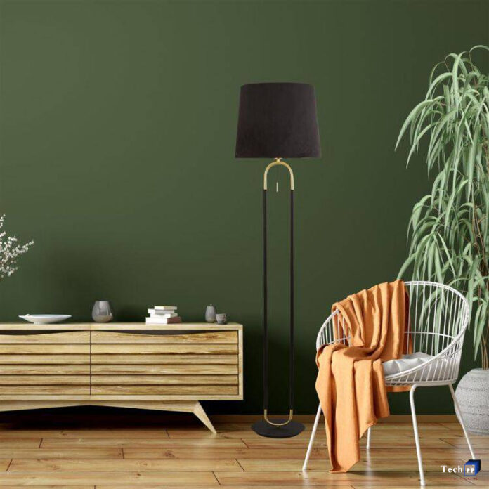 black floor lamp